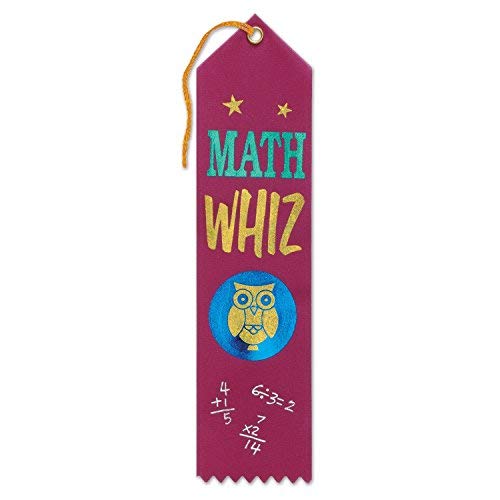 Beistle Math Whiz Award Ribbons, 2 by 8-Inch, 6-Pack - Image 2